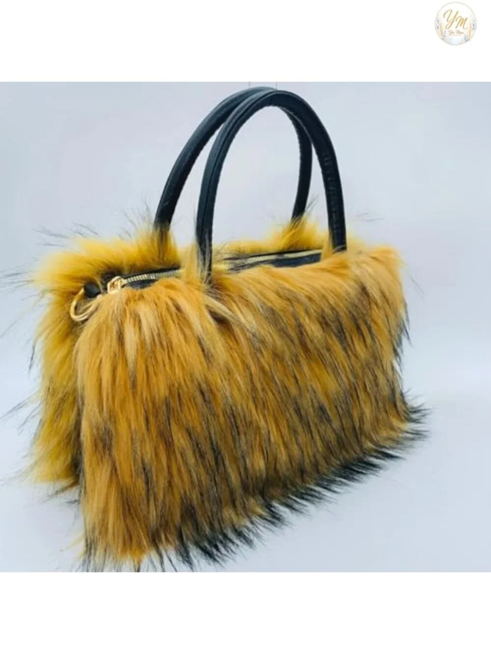 Faux Fur Tote Handbag Fluffy Satchel Shoulder Bag Vegan Purse